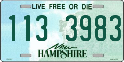 NH license plate 1133983