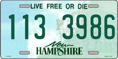 NH license plate 1133986