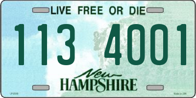 NH license plate 1134001