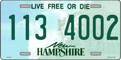 NH license plate 1134002