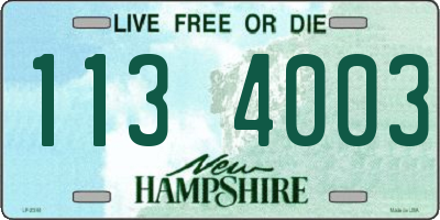NH license plate 1134003