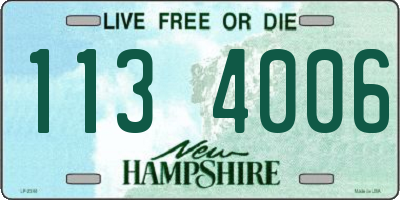 NH license plate 1134006