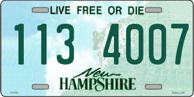 NH license plate 1134007