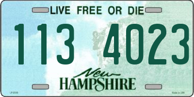 NH license plate 1134023
