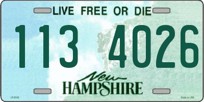 NH license plate 1134026