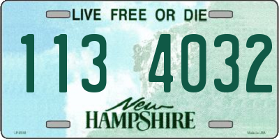 NH license plate 1134032