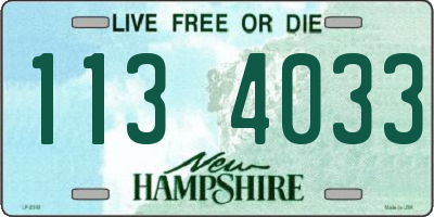 NH license plate 1134033