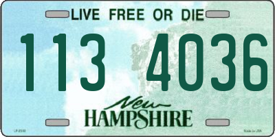 NH license plate 1134036
