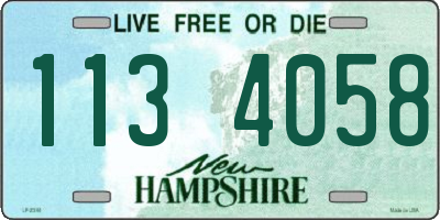 NH license plate 1134058