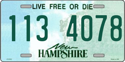 NH license plate 1134078