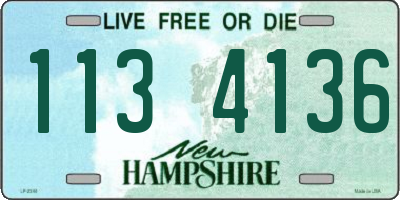 NH license plate 1134136