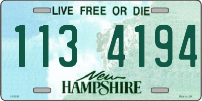 NH license plate 1134194