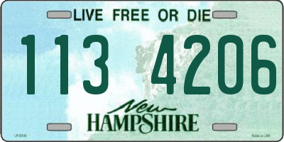 NH license plate 1134206