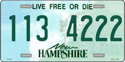 NH license plate 1134222