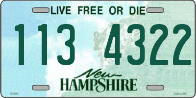 NH license plate 1134322