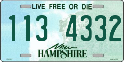 NH license plate 1134332