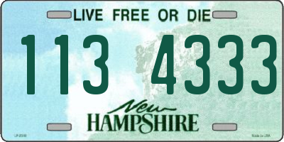 NH license plate 1134333