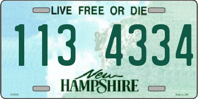 NH license plate 1134334