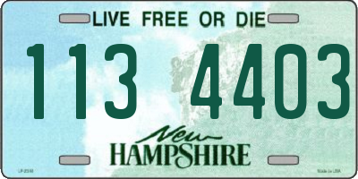 NH license plate 1134403
