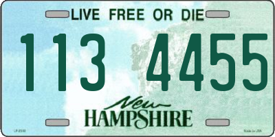 NH license plate 1134455
