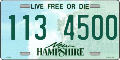 NH license plate 1134500