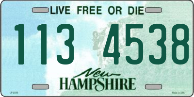 NH license plate 1134538
