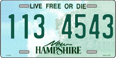 NH license plate 1134543