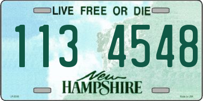 NH license plate 1134548