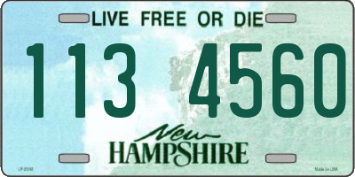 NH license plate 1134560