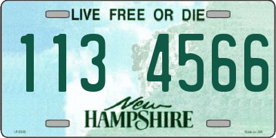 NH license plate 1134566
