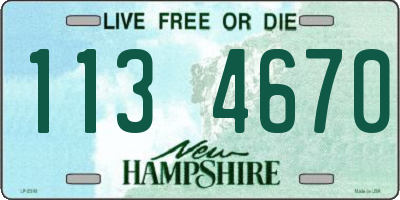 NH license plate 1134670