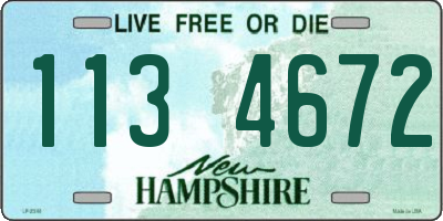 NH license plate 1134672