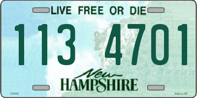 NH license plate 1134701