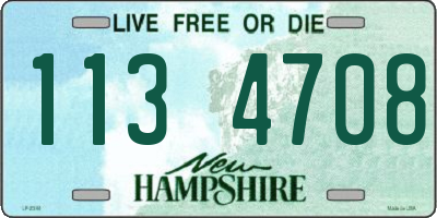 NH license plate 1134708