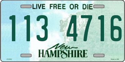 NH license plate 1134716