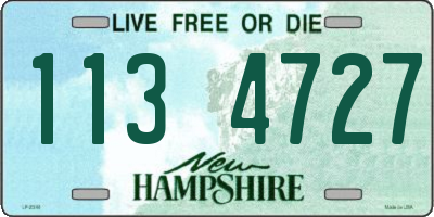NH license plate 1134727
