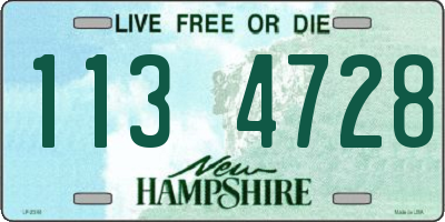 NH license plate 1134728