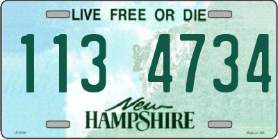 NH license plate 1134734