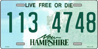NH license plate 1134748