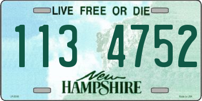 NH license plate 1134752