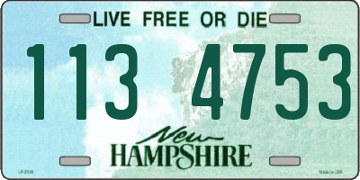NH license plate 1134753