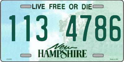 NH license plate 1134786