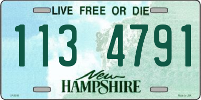 NH license plate 1134791