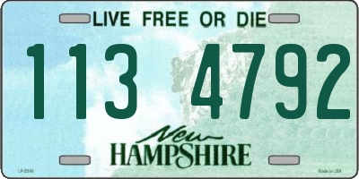 NH license plate 1134792