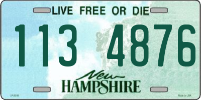 NH license plate 1134876