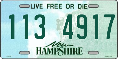 NH license plate 1134917