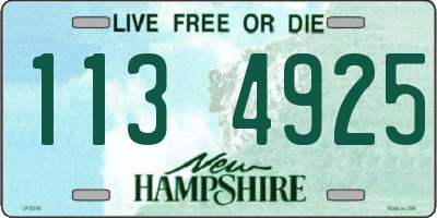 NH license plate 1134925