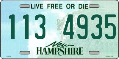 NH license plate 1134935