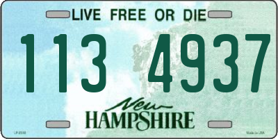 NH license plate 1134937