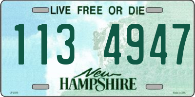 NH license plate 1134947